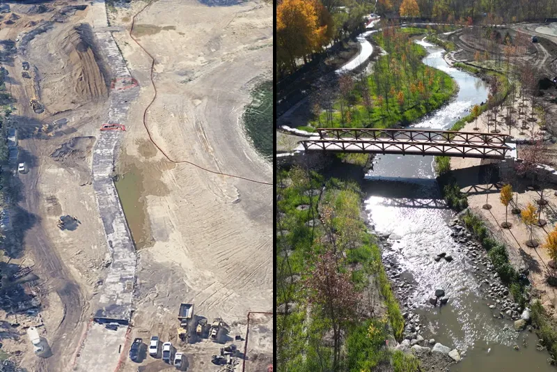 BNV Earthmoving Bridge Before and After
